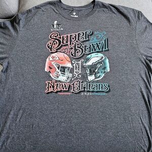 Super Bowl LIX Philadelphia Eagles vs Kanas City Chiefs T-shirt Men's 3XL